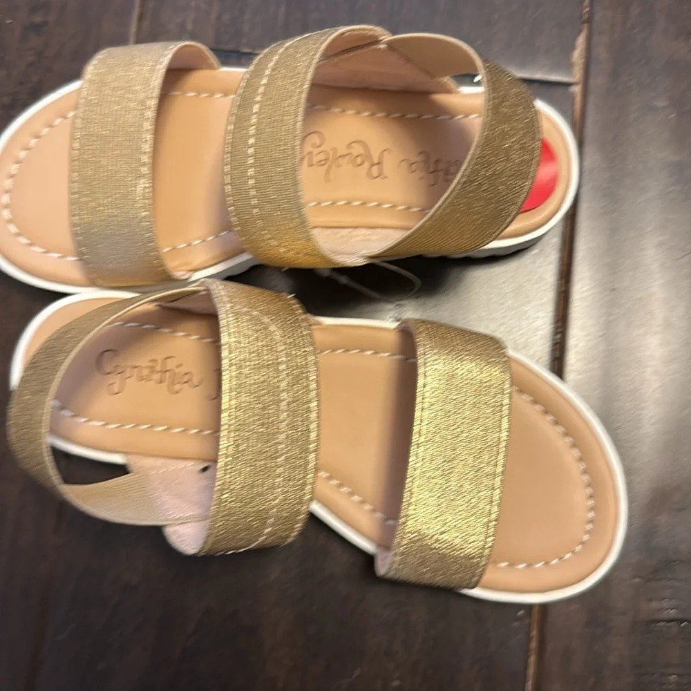 NWOT Cynthia Rowley Gold Kids Sandals!
